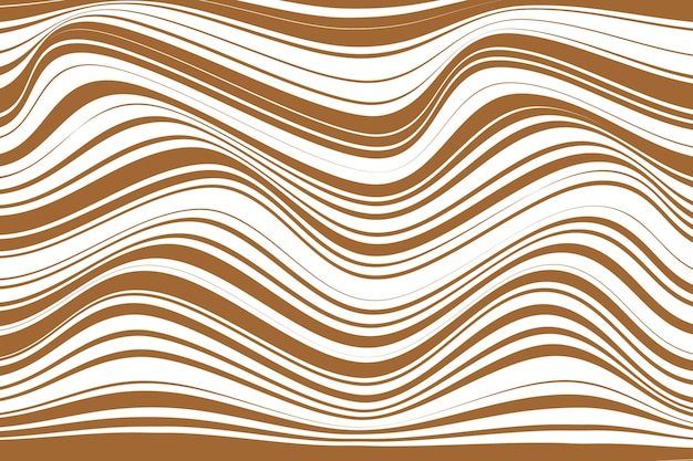 semplice astratto metallo colore rame sottile a spessa ondulata distorce il disegno della linea