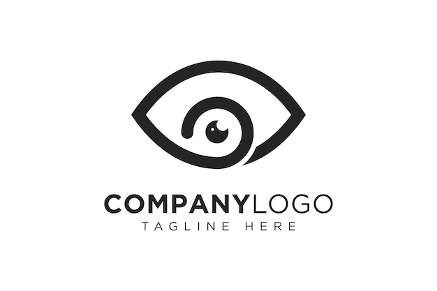 semplice concetto di modello di progettazione vettoriale dell'icona del logo dell'occhio