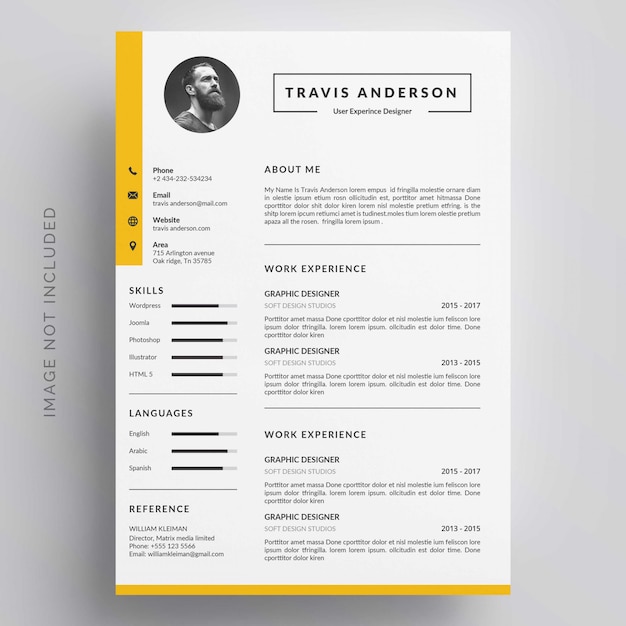 Semplice e moderno curriculum tamplte