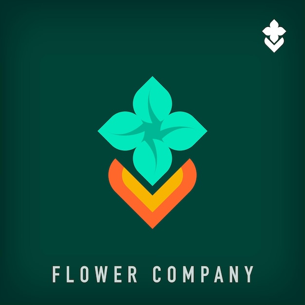 Semplice logo dell'azienda di fiori Miglior modello vettoriale del logo aziendale dell'azienda agricola