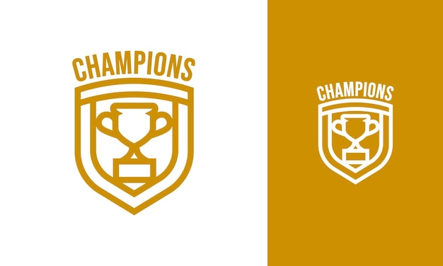 Semplice logo trofeo per campionato con scudo