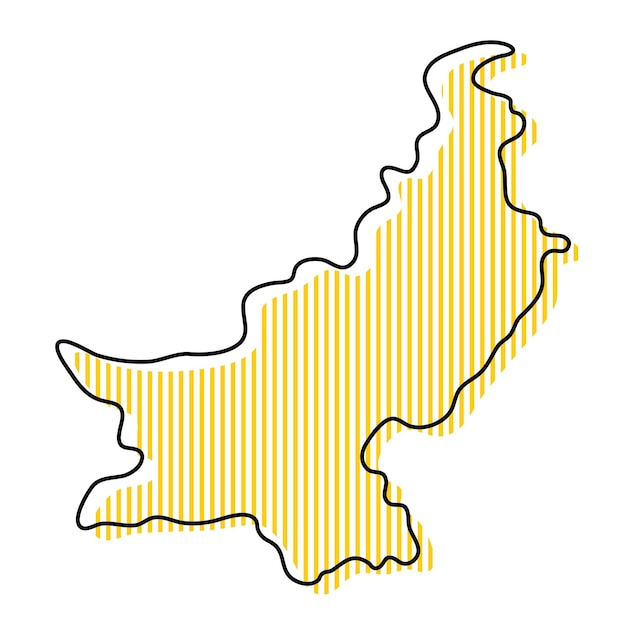 Semplice mappa stilizzata dell'icona del Pakistan