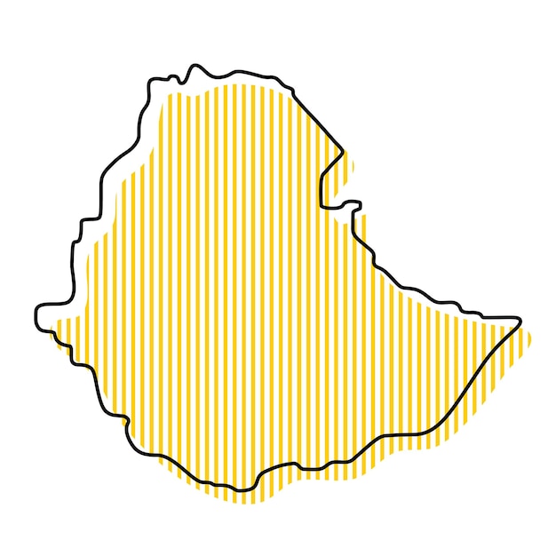 Semplice mappa stilizzata dell'icona dell'Etiopia