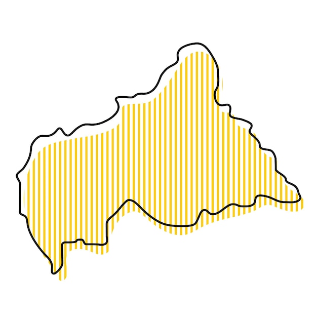 Semplice mappa stilizzata dell'icona della Repubblica Centrafricana