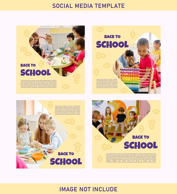 semplice modello di ritorno a scuola