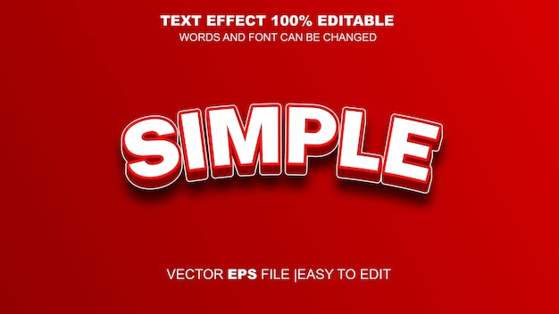 Semplice modello modificabile effetto testo 3D