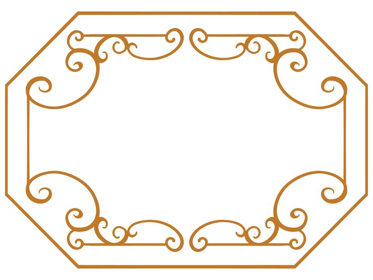 Vettore semplice ornamento classico design del telaio inciso vettore di colore modificabile