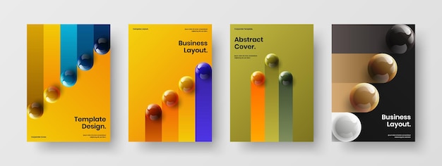 Semplice raccolta di layout di poster design vettoriale