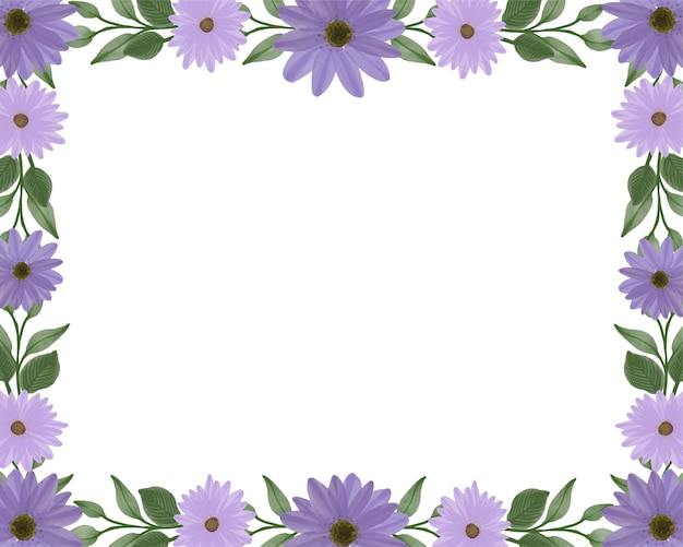 semplice sfondo bianco con margherita viola per biglietto di auguri
