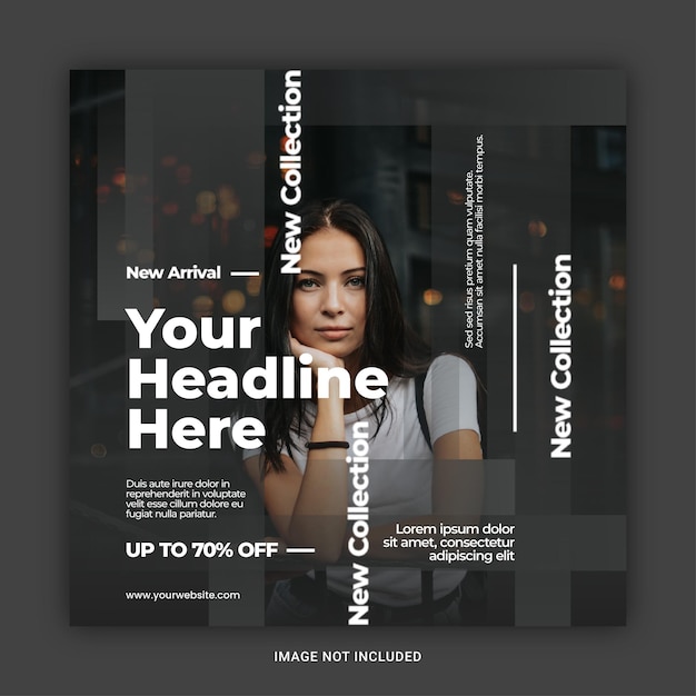 Semplici modelli moderni di post sui social media e di post su Instagram