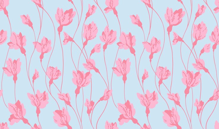 Vettore senza cuciture semplici rami creativi fiori modello vettoriale disegnato a mano ditsy piccoli fiori