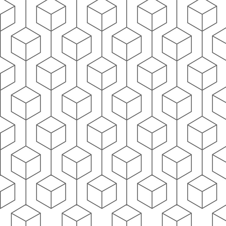 Senza soluzione di continuità vettoriale che ripete esagoni geometrici sullo sfondo