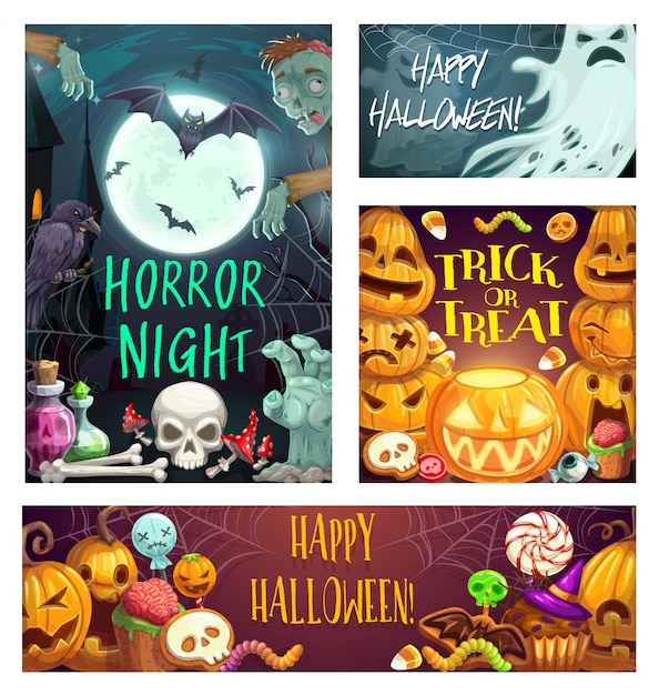 Serata horror, festa di Halloween, dolcetto o scherzetto