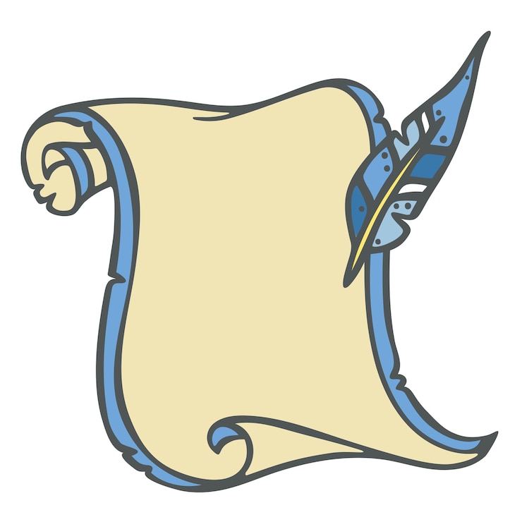 Vettore serie di banner scroll carta nastro bandiera modello di poster di sfondo in carina favola medievale carino