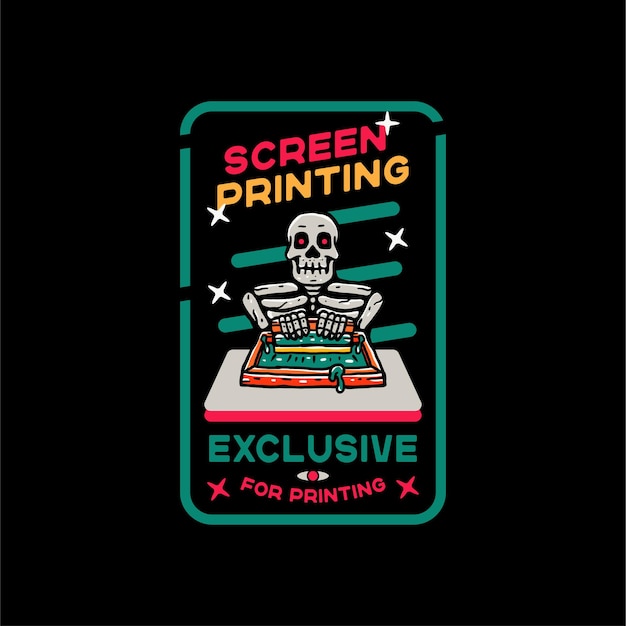 Serigrafia teschio per maglietta