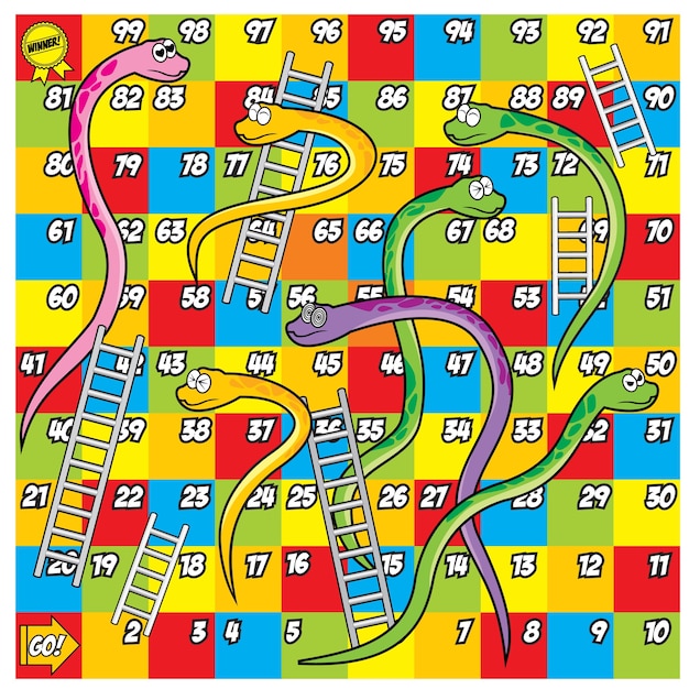 Serpente colorato e scaletta