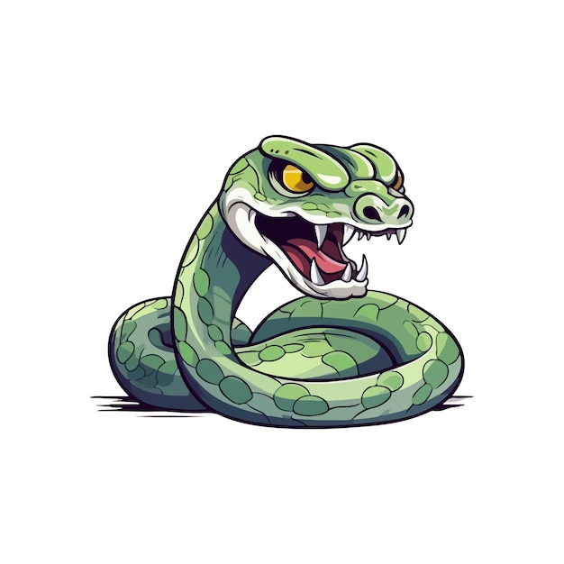 Serpente illustrazione vettoriale Serpente mascotte