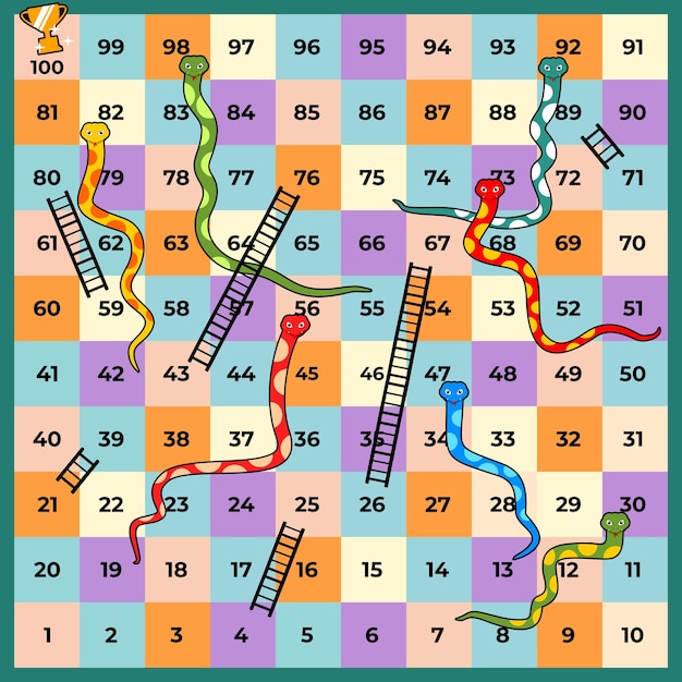 serpenti e scale modello di gioco da tavolo per bambini vacanza