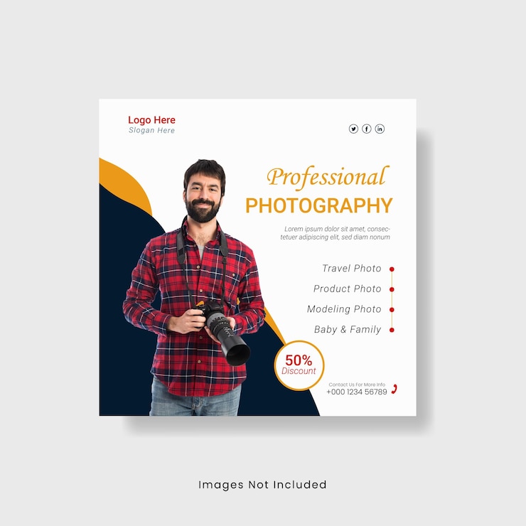 Servizi di fotografia digitale post sui social media