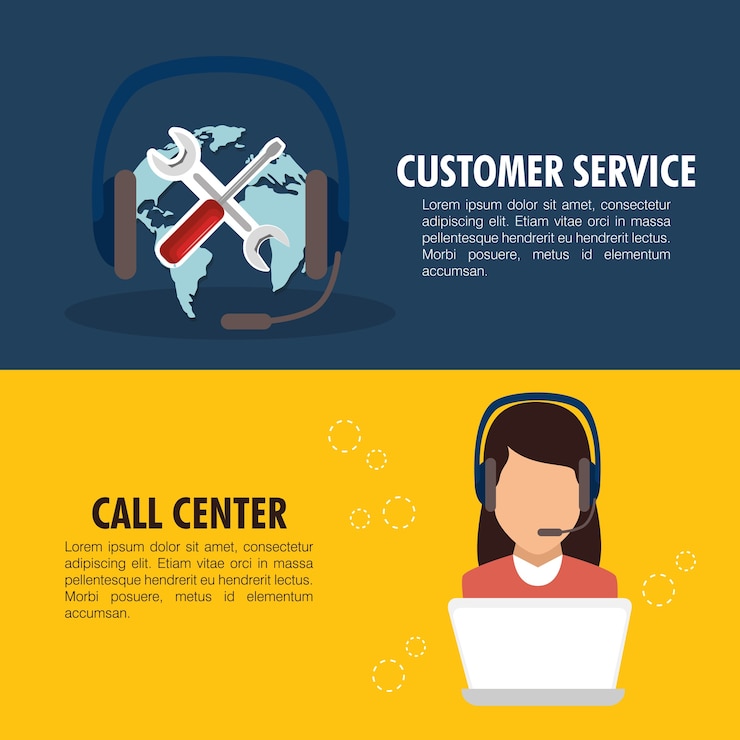 Vettore servizio clienti call center