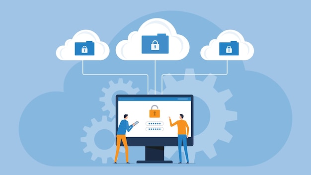 Servizio di cloud computing per la tecnologia aziendale di archiviazione di server