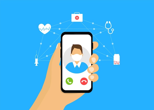 Servizio medico online medico Consultazione medica online su smartphone