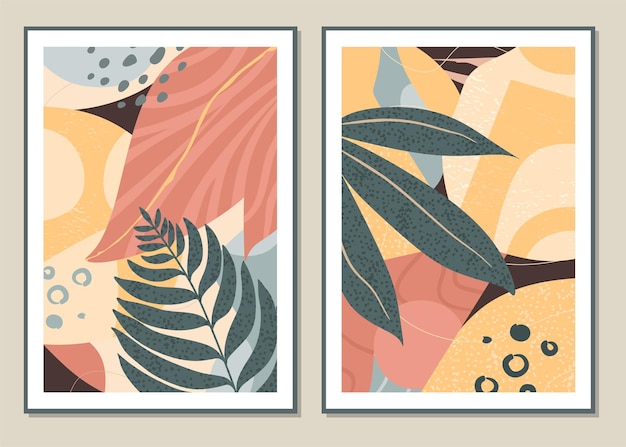 Set botanico da parete.