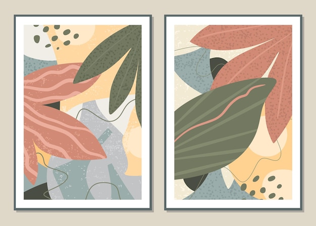 Set botanico da parete.