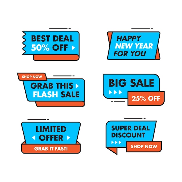 Set collection Sale banner template design, Big sale special offer.