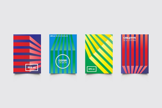 Set copertine moderne. Composizione di forme astratte. Design minimal futuristico. Schemi utili