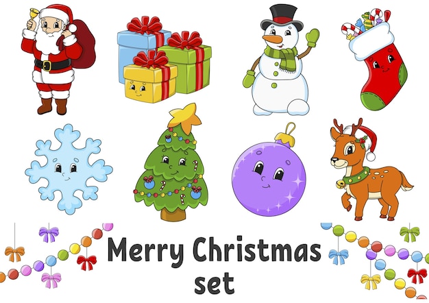 Set di adesivi con simpatici personaggi dei cartoni animati