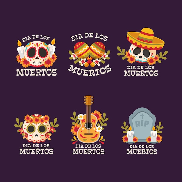 Set di adesivi Die De Los Muertos