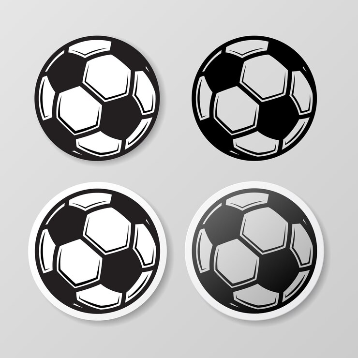 Vettore set di adesivi simbolo di calcio