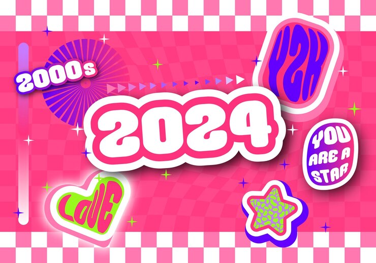 Vettore set di adesivi y2k vettoriali disegnati a mano