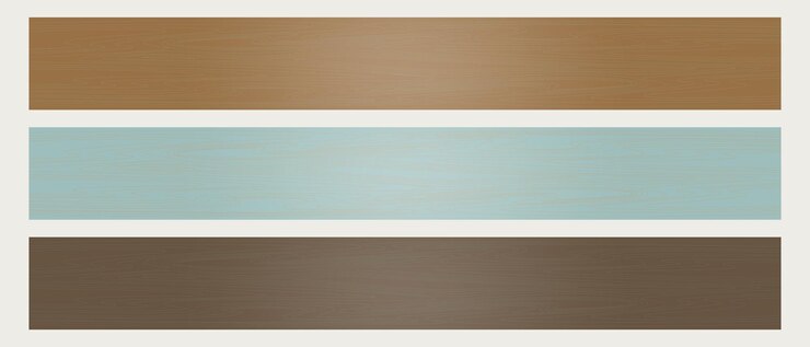 Vettore set di assi di legno, tonalità blu ciano, tavola orizzontale, tavola di legno vuota per la decorazione di insegne.