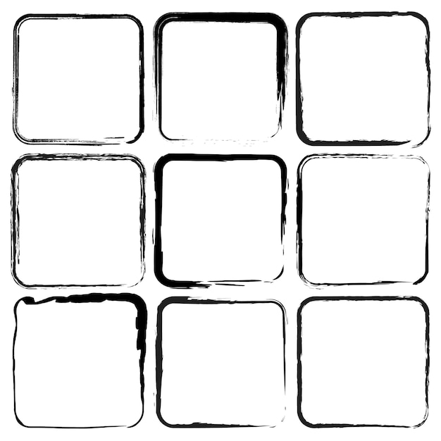 set di astratto grunge frame