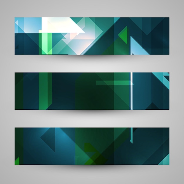 Set di banner, illustrazione di arte tecnologica