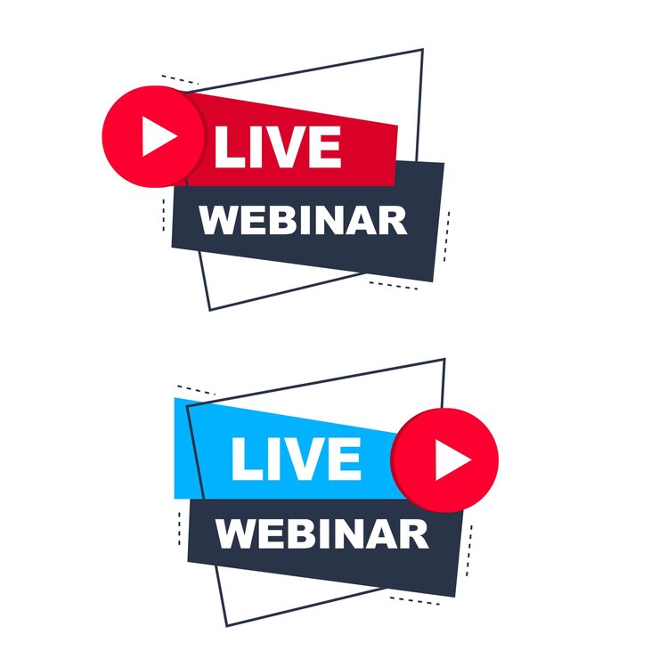 Vettore set di banner per i webinar