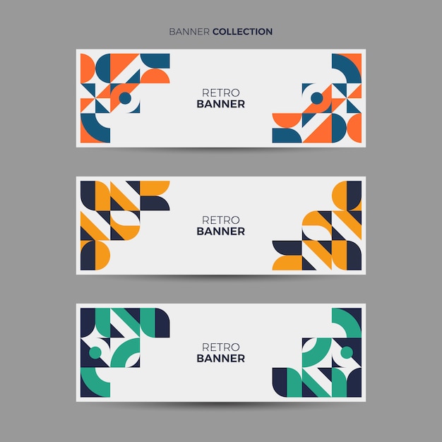Set di banner retrò