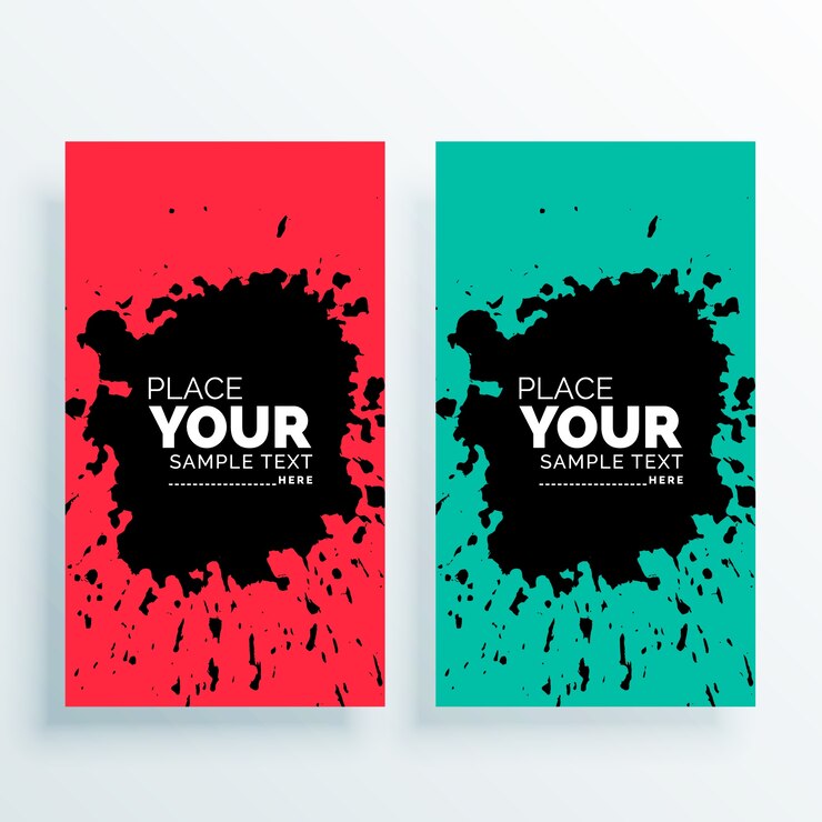 Vettore set di banner verticali grunge astratti