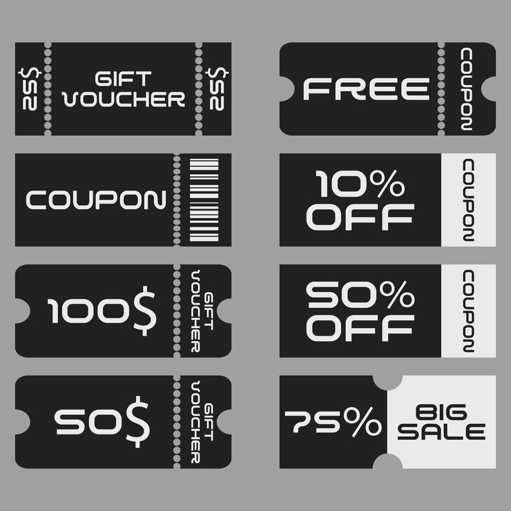 Vettore set di buono sconto buono buono regalo