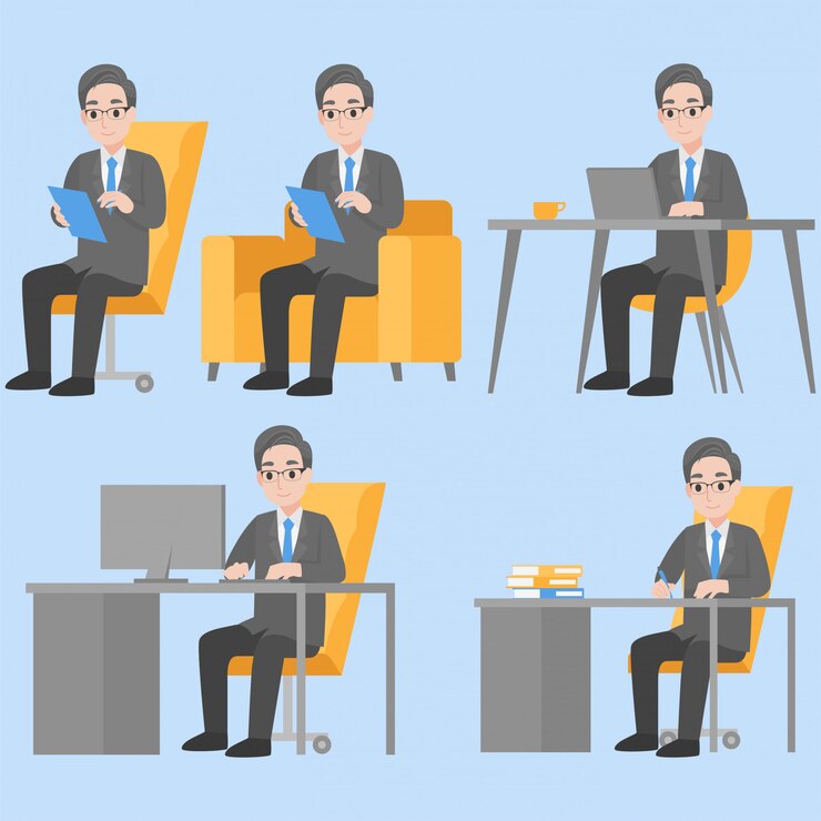 Set di Business Character design in varie azioni Cartoon piatta