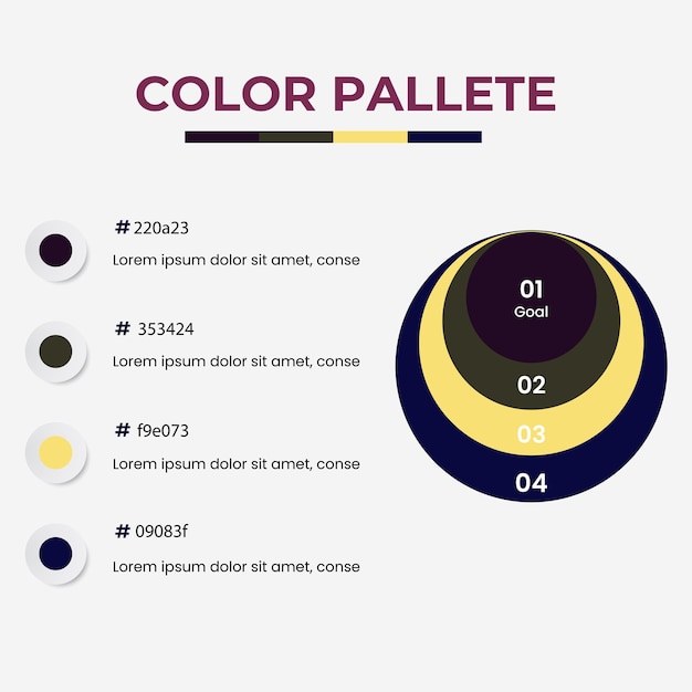 set di campioni di palette di colori vettoriali Combinazione di diversi colori in RGB HEX per il design ui ux