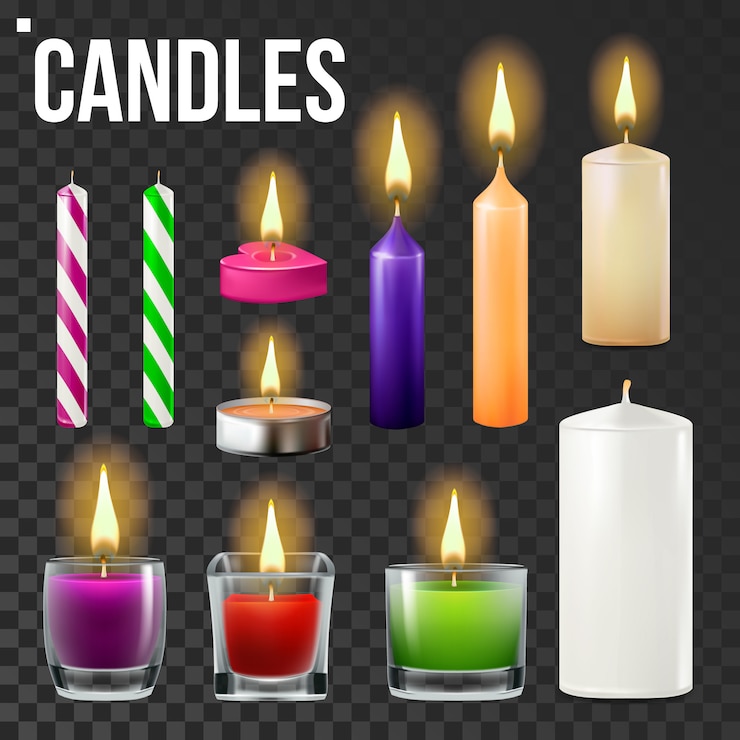 Vettore set di candele