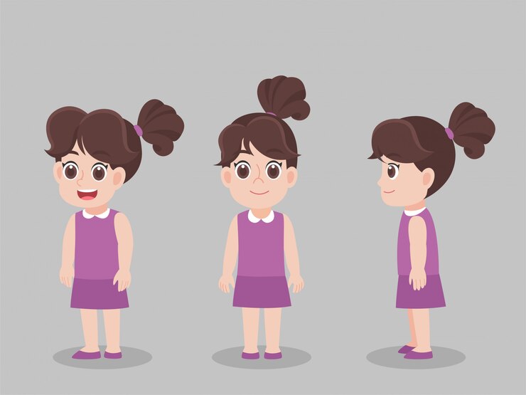 Set di caratteri bambini ragazzo personaggio dei cartoni animati concetto
