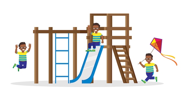 set di caratteri Kid in varie azioni