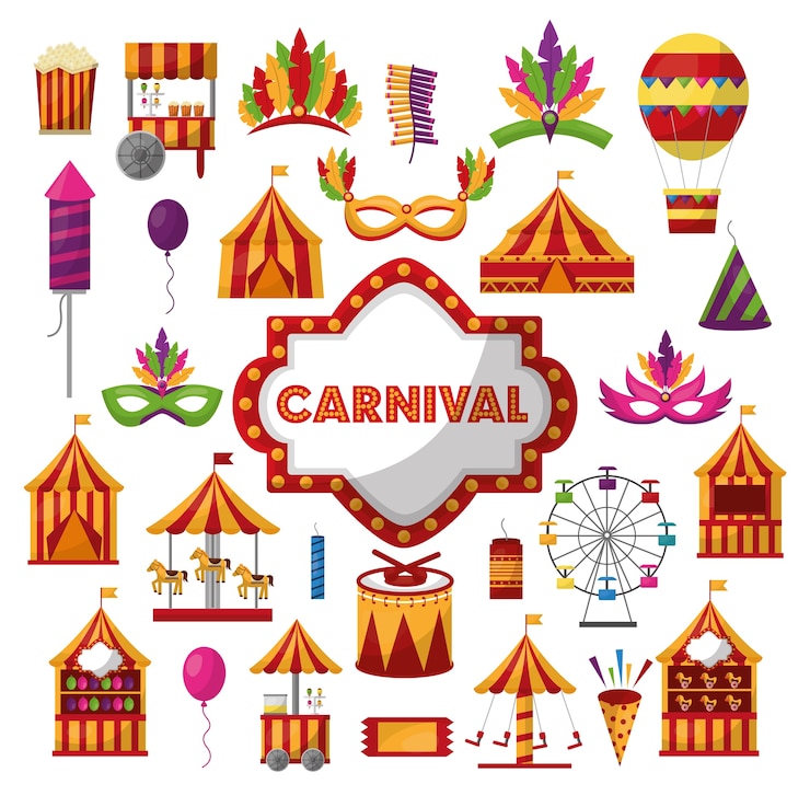Vettore set di carnevale