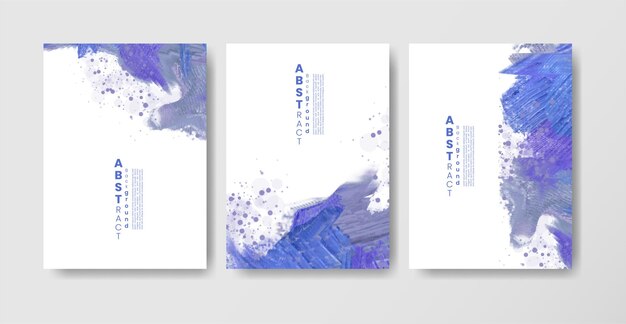 Set di carte con elemento di macchie disegnate a mano su sfondo bianco Design per la tua cartolina di data