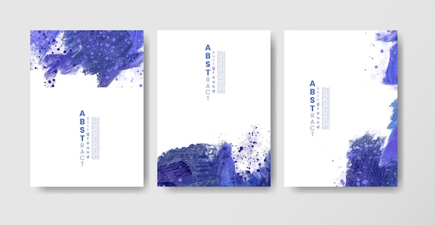 Set di carte con elemento di macchie disegnate a mano su sfondo bianco Design per la tua cartolina di data