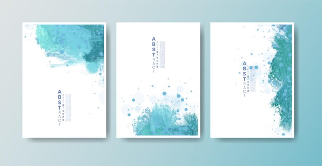 Set di carte con elemento di macchie disegnate a mano su sfondo bianco Design per la tua cartolina di data